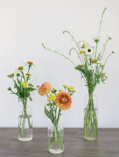 Trio of Bud Vases